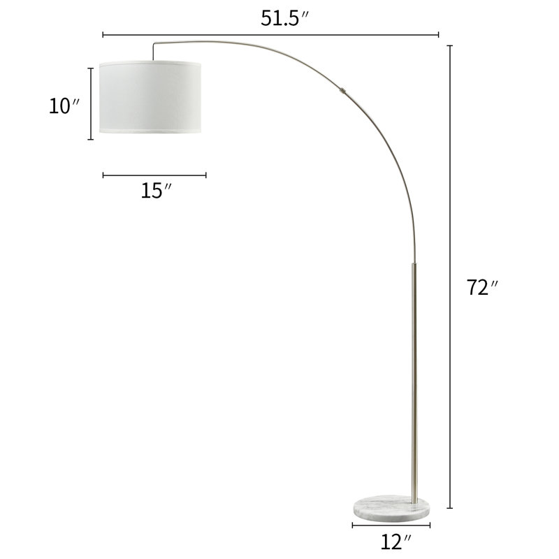 Latitude Run® Modern Arc Floor Lamp For Living Room Arching Hanging